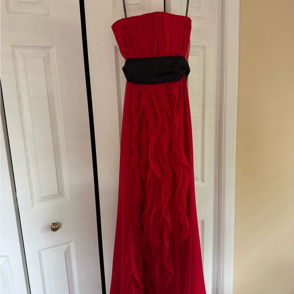 White by Vera Wang Vibrant Red Dress
